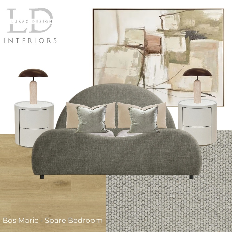 Bos Maric - Spare Bedroom Interior Design Mood Board by lukacdesigninteriors