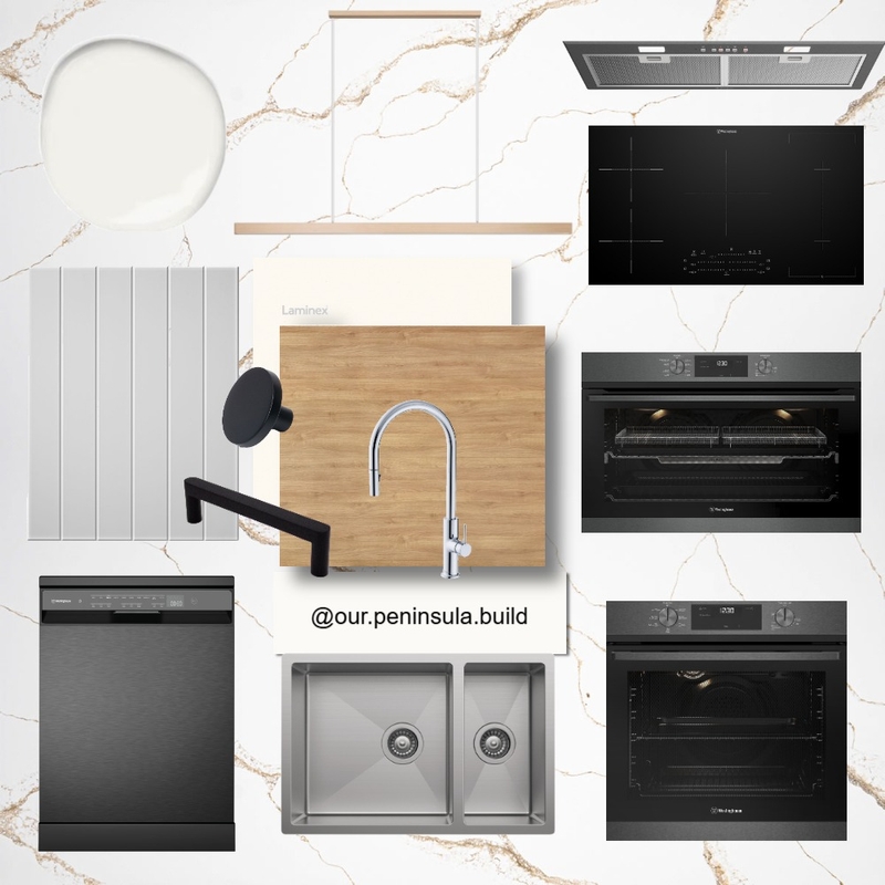 Modern Coastal Kitchen w/out writing Mood Board by Our Peninsula Build on Style Sourcebook