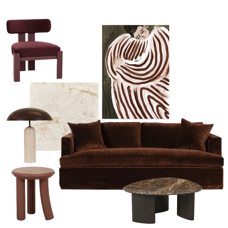 Choc Berry Interior Design Mood Board by Zarper Interiors