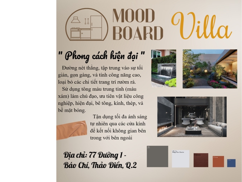 MOODBOARD VILLA (BT Lớn) 01 Mood Board by Trang (JM) on Style Sourcebook