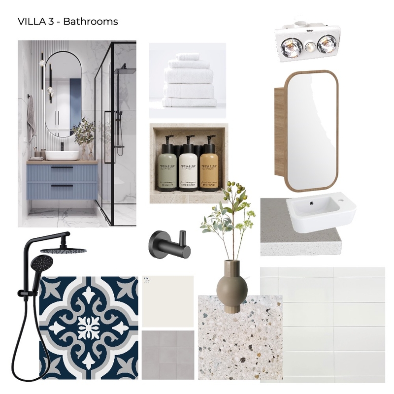 Eden Villa 3 Bathrooms Mood Board by Tanya Gumbie Design Studio on Style Sourcebook