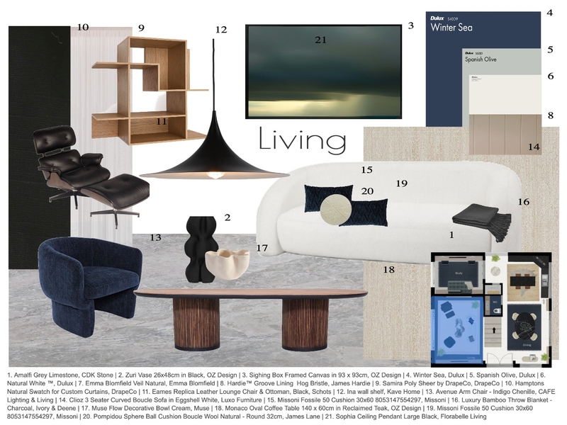 Living Room Final Mood Board by thebeafactor on Style Sourcebook