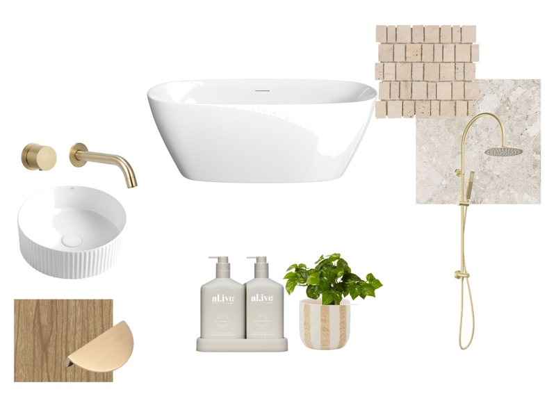 Test Light Bathroom Interior Design Mood Board by Studio Lili