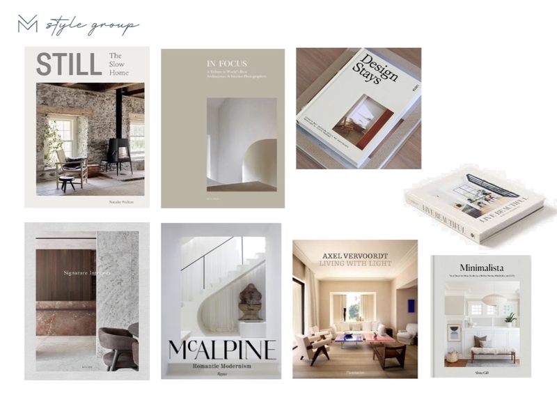 Coffee Table Books - Oak Grove Interior Design Mood Board by The VM Style Group