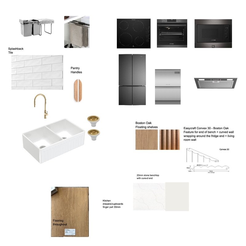 Kitchen Fixtures + Fittings + Appliances Interior Design Mood Board by IIDR Interior Design