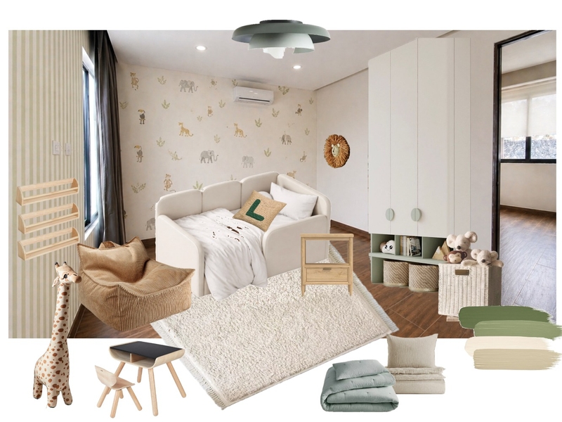 Dormitorio Luciano. 2.1 Interior Design Mood Board by Noelia Sanchez