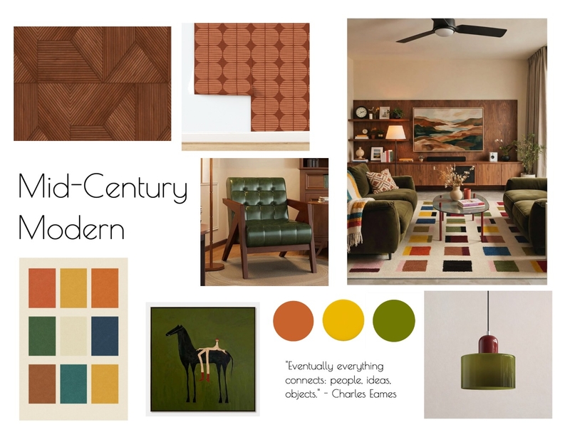 Mid Century Modern Mood Board by BJSchmid11 on Style Sourcebook
