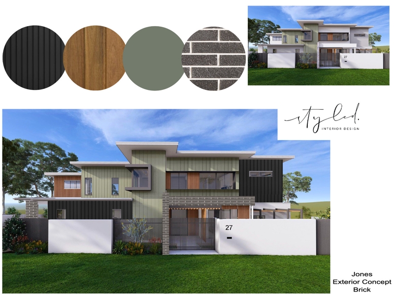 Jones - Exterior Concept - Brick Mood Board by Styled Interior Design on Style Sourcebook