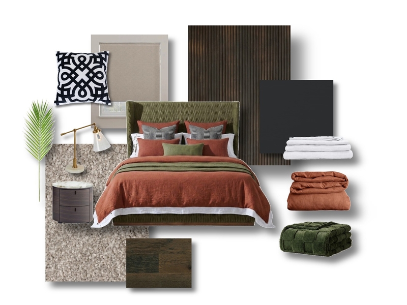Bedroom Presentation Board Interior Design Mood Board by Maxie