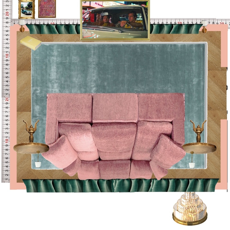 Cinema Colour Block Interior Design Mood Board by dl2407