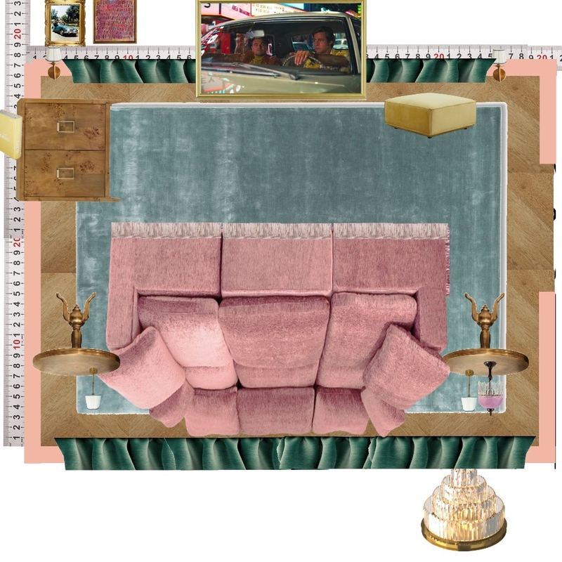 Cinema Colour Block Interior Design Mood Board by dl2407