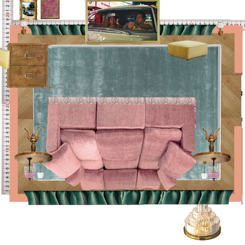Cinema Colour Block Interior Design Mood Board by dl2407