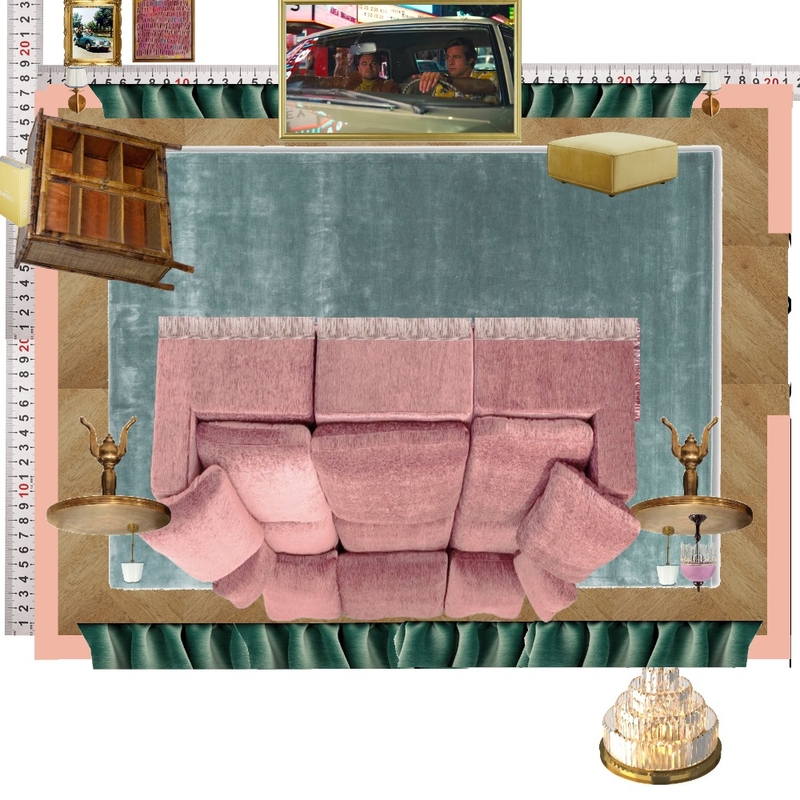 Cinema Colour Block Interior Design Mood Board by dl2407