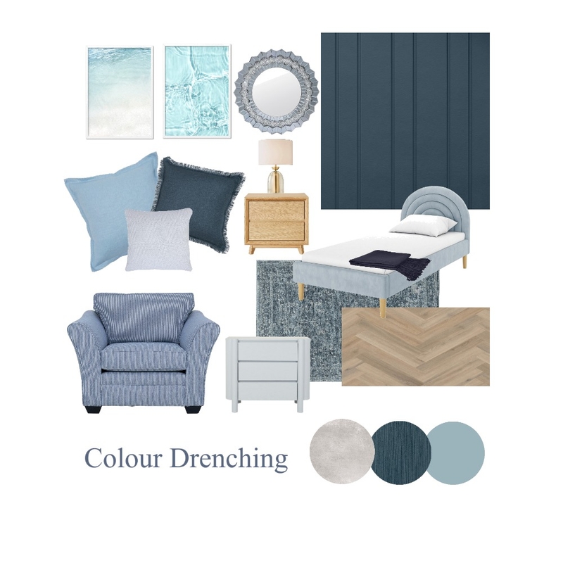 Colour drenching Draft Mood Board by Meraki Home Design on Style Sourcebook