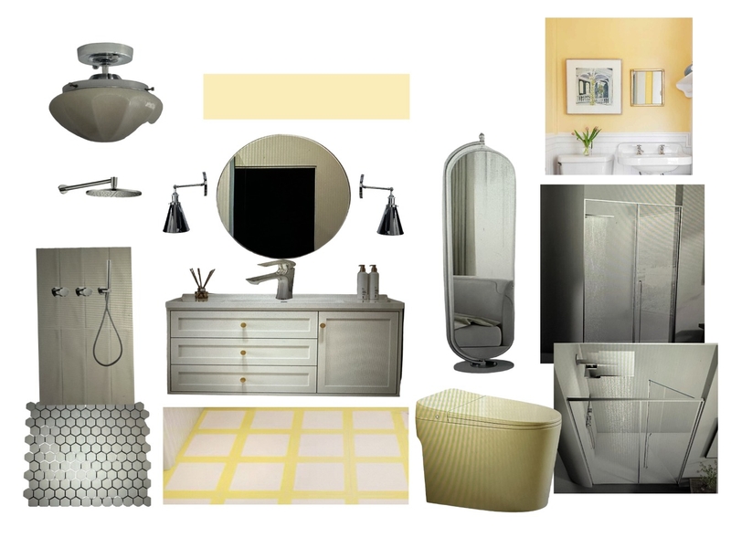 Mutiara Puchong Master Bathroom Yellow MB Interior Design Mood Board by al1168ster@gmail.com