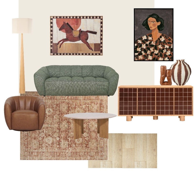 Brown/Red living room Interior Design Mood Board by grant.calvert@hotmail.com