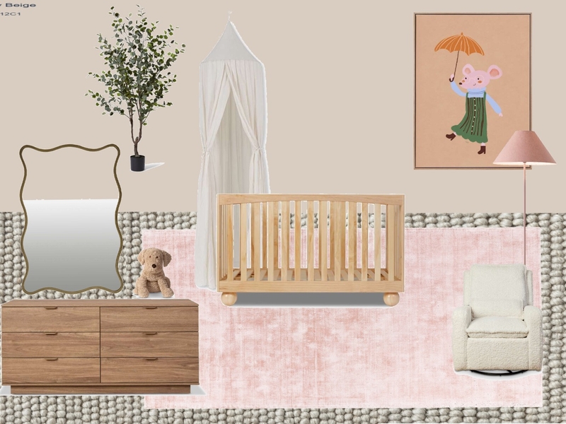 Baby girl nursery Interior Design Mood Board by Laura_xhuti