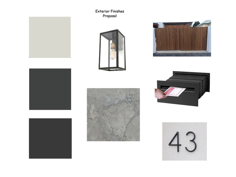 Exterior Finishes Proposal Mood Board by ADS Property Pty Ltd on Style Sourcebook
