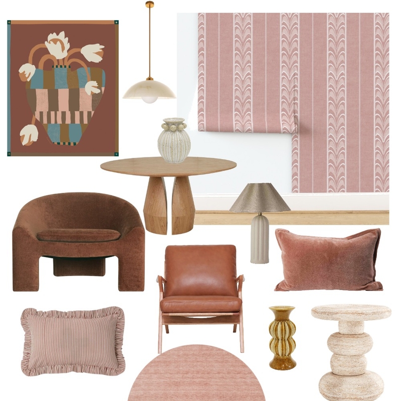 pink wallpaper leaves lines Interior Design Mood Board by Xime pink wallpaper leaves lines Interior Design Mood Board by Xime