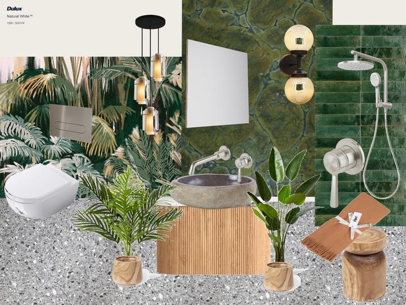 Jungle Bathroom Interior Design Mood Board by surly_snoo