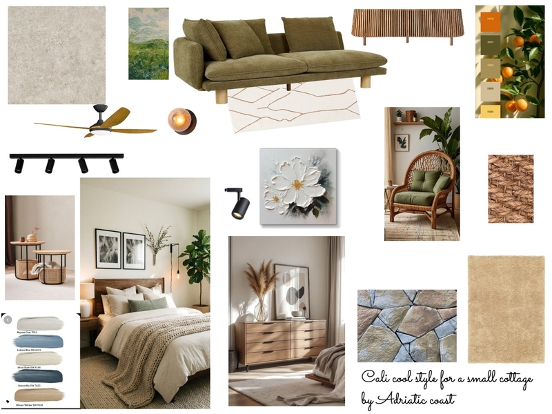Cali cool style for a small cottage by the Adriatic sea Mood Board by Arina VN on Style Sourcebook
