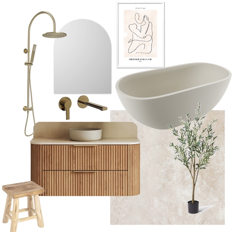 Mediterranean bathroom Interior Design Mood Board by A.M. Interior Styling