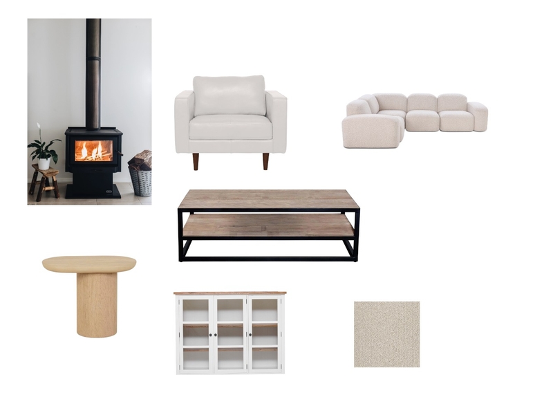 Modern Farmhouse Living Room Interior Design Mood Board by Izzy_Zara