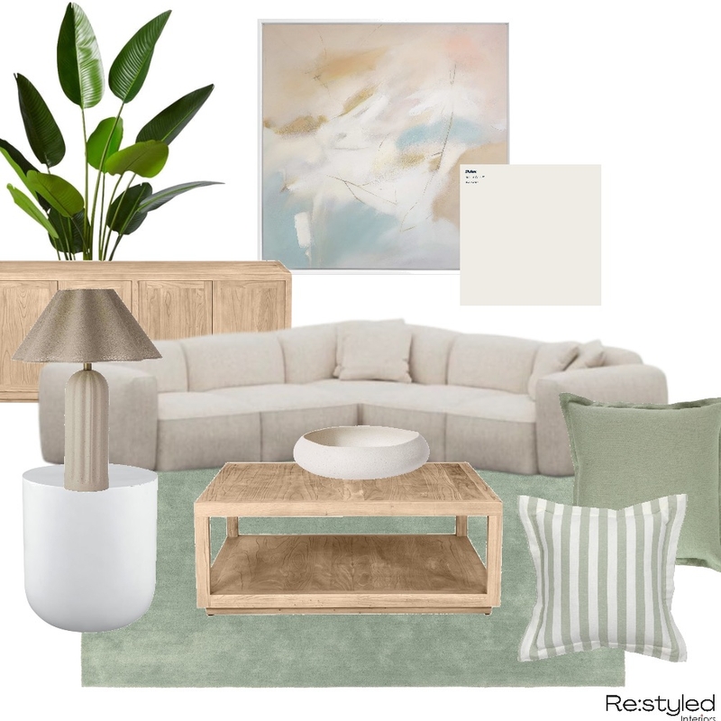 Modern Coastal Sage Living Room Birdlife Crt Mood Board by Restyled Interiors on Style Sourcebook