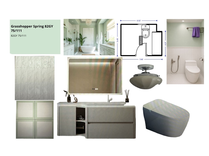 Mutiara Puchong Master Bathroom MB Dry Area Rev Interior Design Mood Board by al1168ster@gmail.com