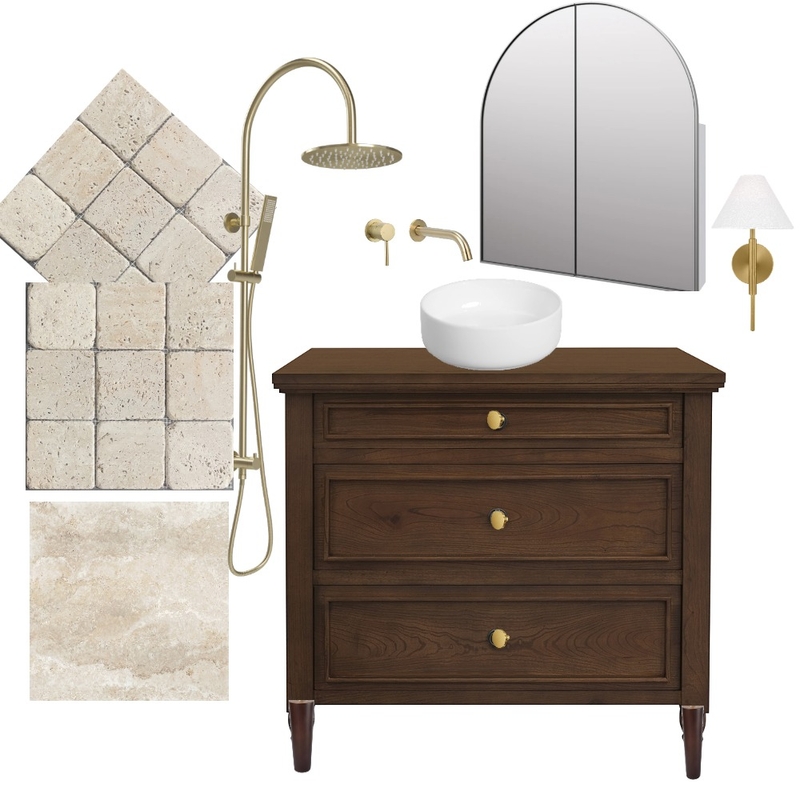 Ensuite - Travertine Interior Design Mood Board by victoriastewart95