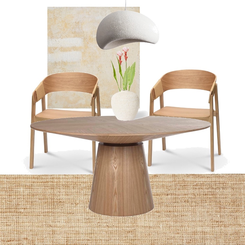 Japandi Wood + Jute Dining Room Mood Board by Restyled Interiors on Style Sourcebook