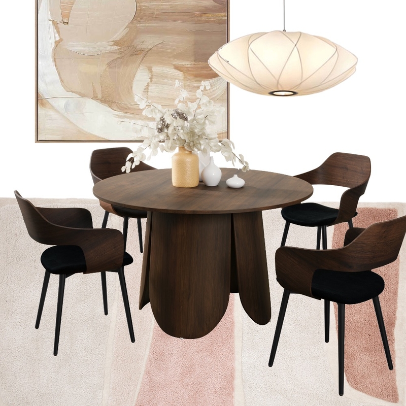 Modern Japandi Walnut Dining Mood Board by Restyled Interiors on Style Sourcebook