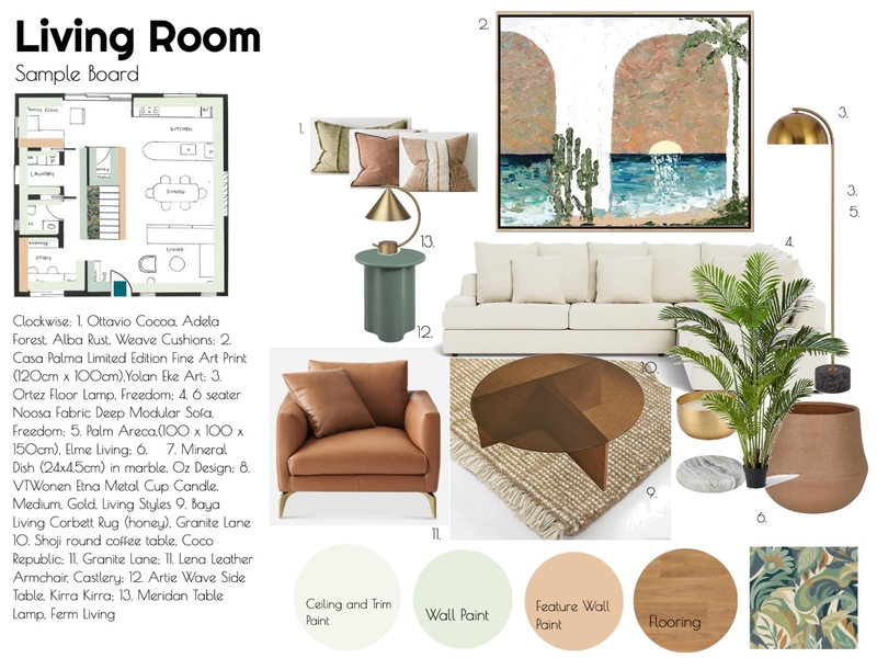 TanyaSmith.Assignment9.LivingRoom.Final Mood Board by TanyaS on Style Sourcebook