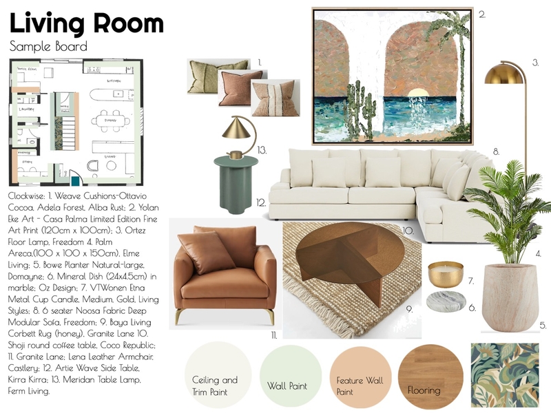 TanyaSmith.Assignment9.LivingRoom.Final Mood Board by TanyaS on Style Sourcebook