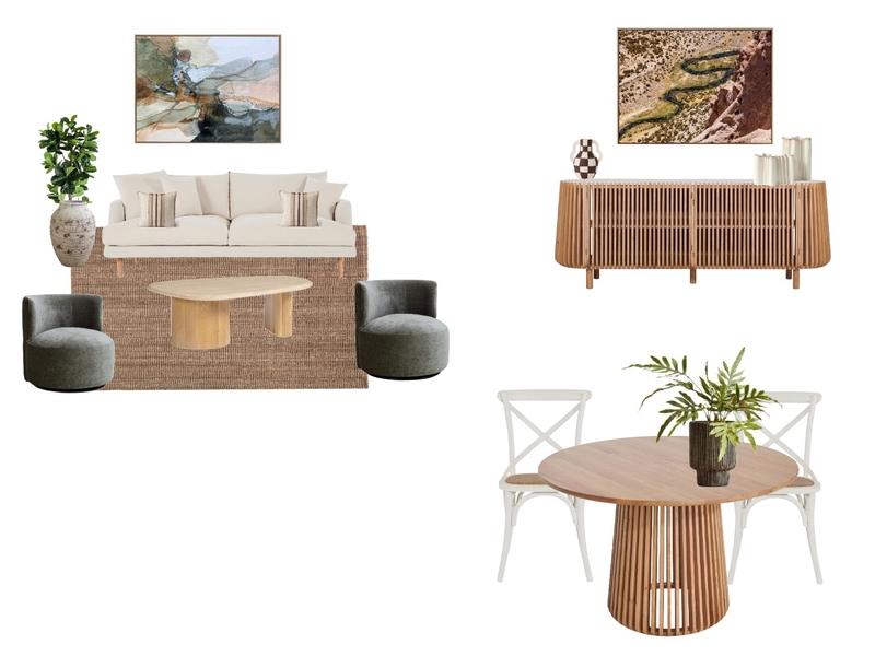 Package 1 Living+ Dining Mood Board by IIDR Interior Design on Style Sourcebook