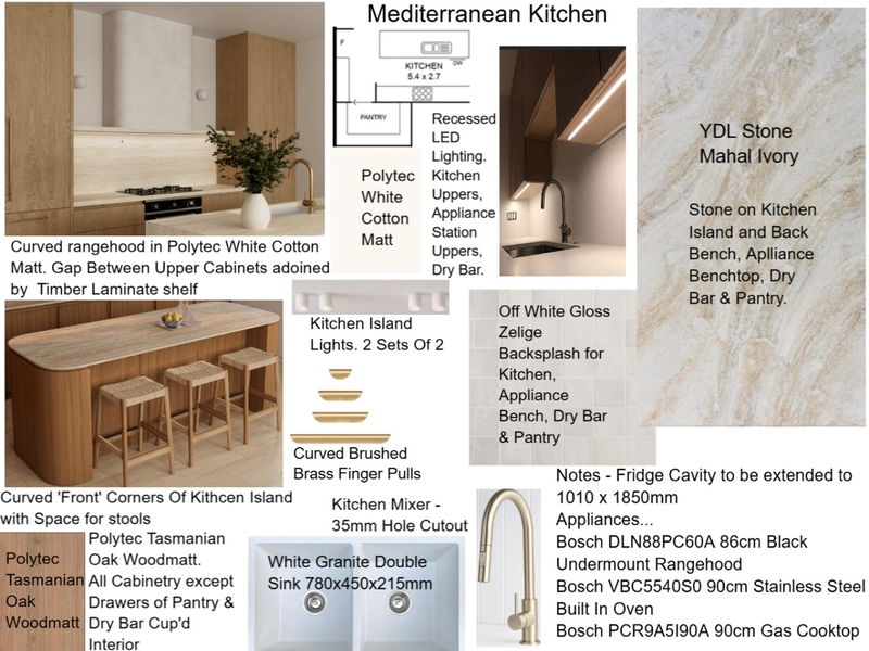 Mary & Sean Kitchen Mood Board by staged design on Style Sourcebook