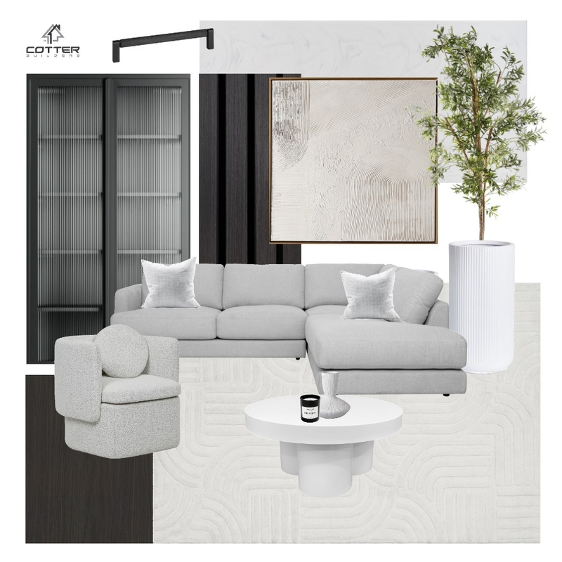 Opalia - Living Room Interior Design Mood Board by Cotter Builders
