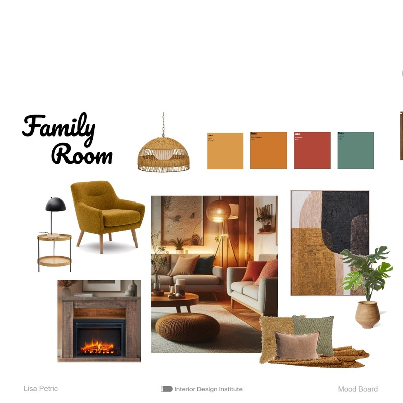 Family Room 12 Interior Design Mood Board by Lisa P