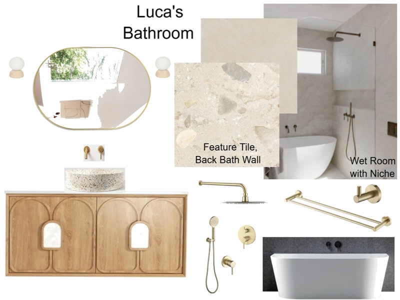 Lucas Bathroom Mood Board by staged design on Style Sourcebook