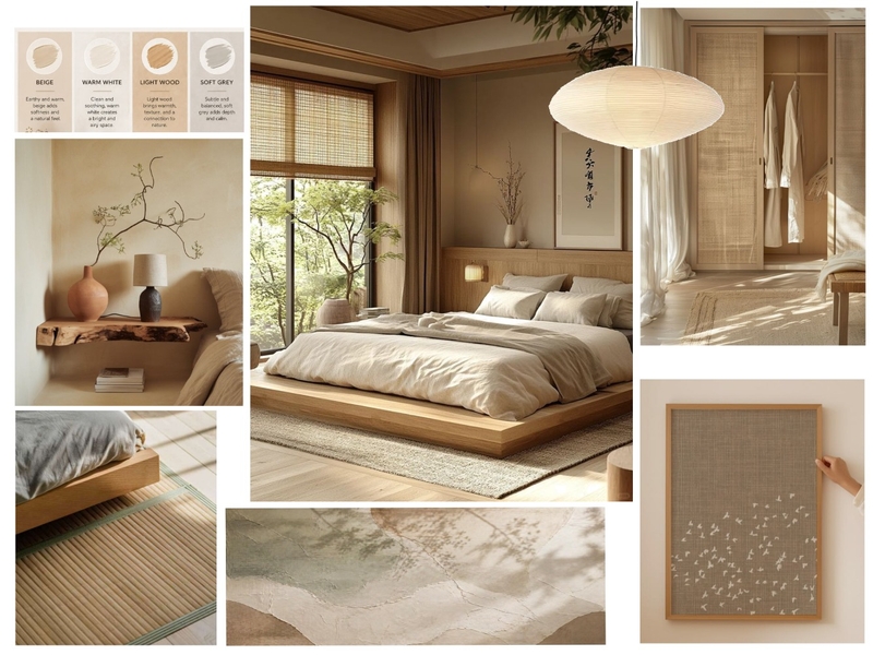 Japandi Bedroom Mood Board by Pineconedream on Style Sourcebook