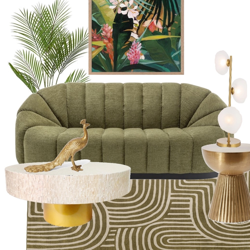 Palm Springs Green Living Room Mood Board by Restyled Interiors on Style Sourcebook