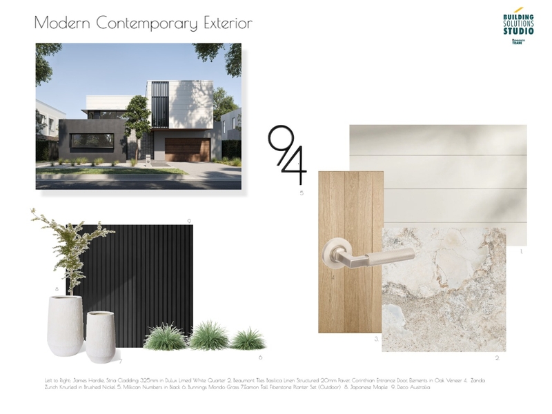 Modern Contemporary Exterior Interior Design Mood Board by bsschwh@bunnings.com.au