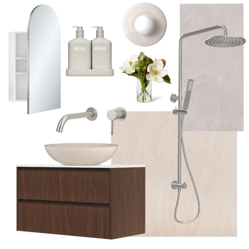 Greige Bathroom Mood Board by Maven Interior Design on Style Sourcebook