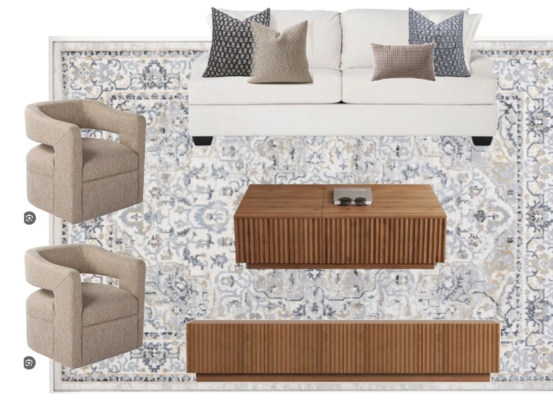 living room blue 2 Interior Design Mood Board by kaileeek