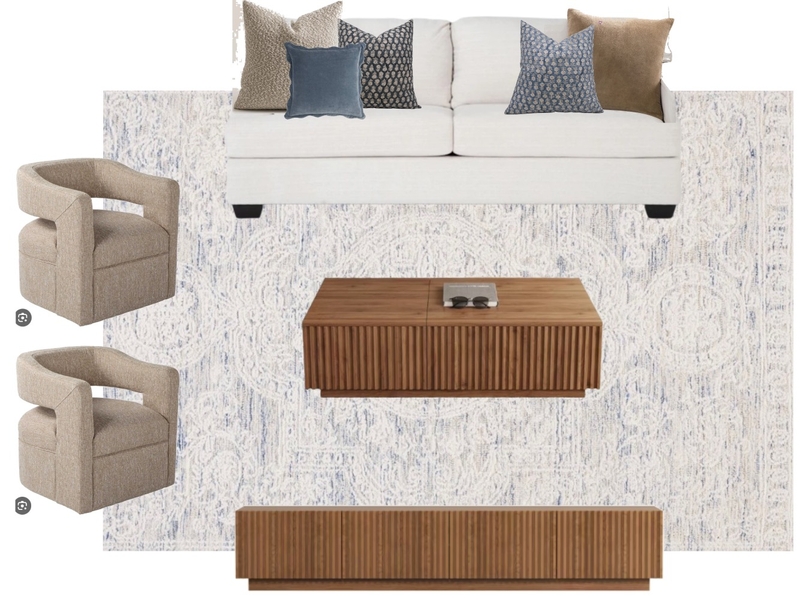 living room blue 5 Interior Design Mood Board by kaileeek