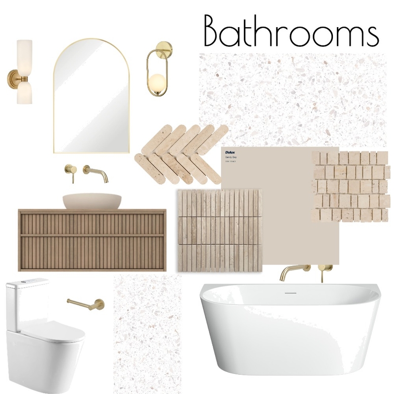 Edwards Close Bathroom Interior Design Mood Board by Marsta Projects & Designs