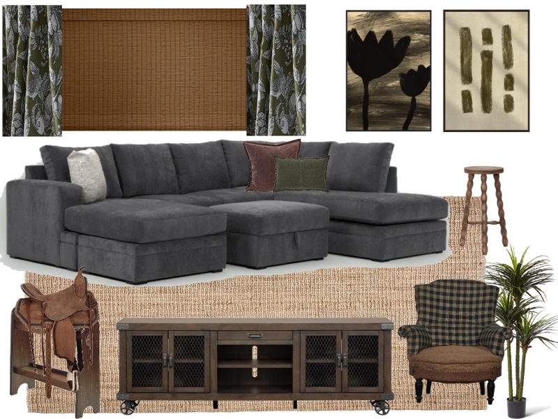 Upstairs Loft Interior Design Mood Board by Amanda Lutz