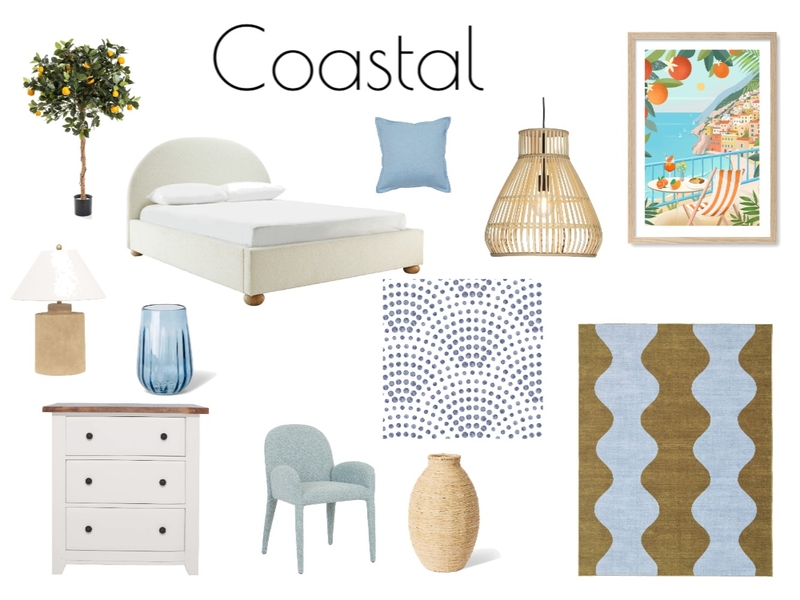 Beach Bed Interior Design Mood Board by luxecityhomes@gmail.com