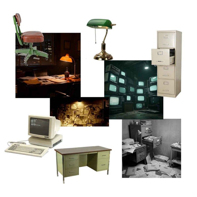 DETECTIVE PODCAST Interior Design Mood Board by stellaps