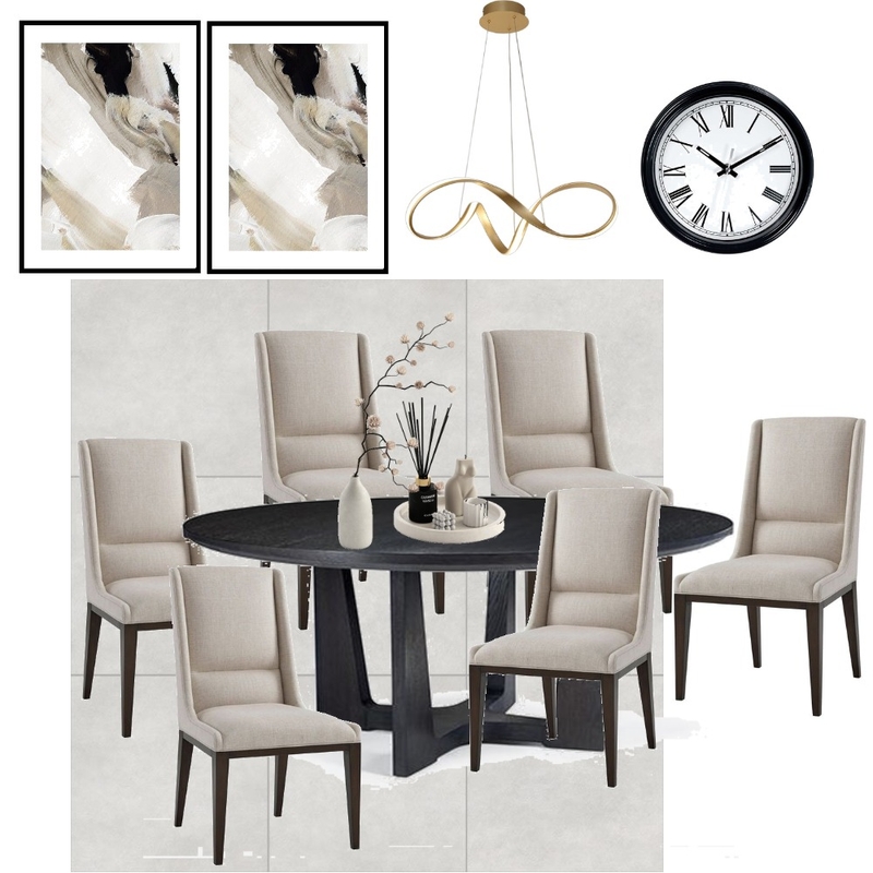 Dexter Doldron Dining Room Interior Design Mood Board by jdarinteriors